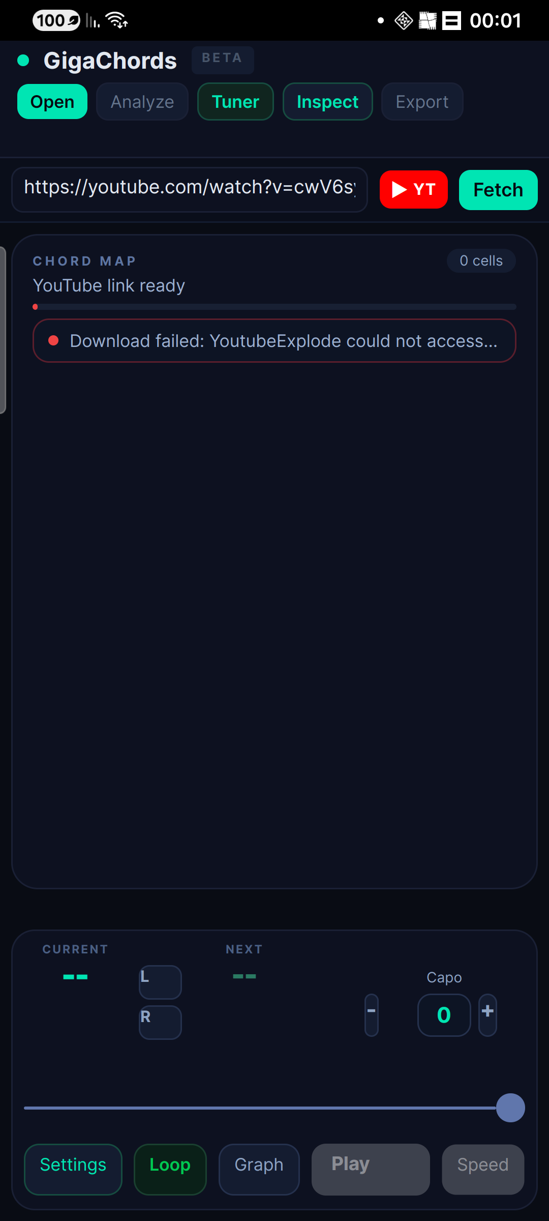 GigaChords mobile chord timeline preview